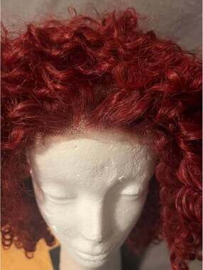 Red Curly Lace Front Wig